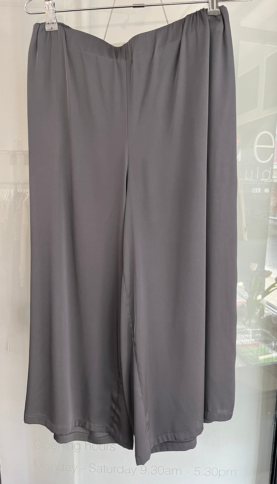 Silk95Five Silk Culottes in Fonce Grey
