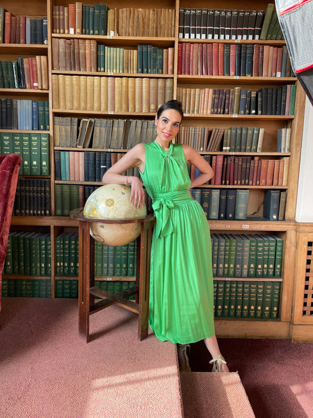 *Last one!* Silk95Five Constantia Silk Dress in Tropical Green