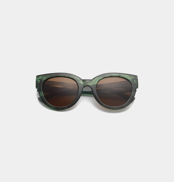 A.Kjaerbede Lilly Sunglasses in Green Marble Transparent